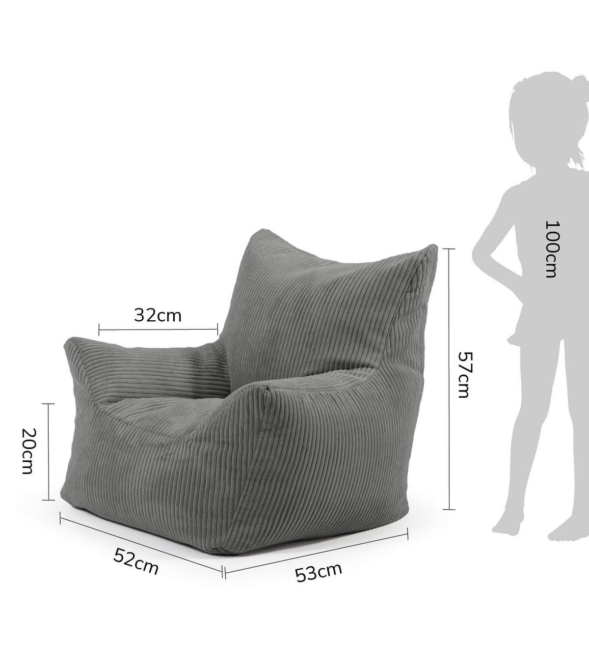 KINDERSESSEL Der Pausenheld - Anthrazit, Textil (52/57/53cm) - Mokebo