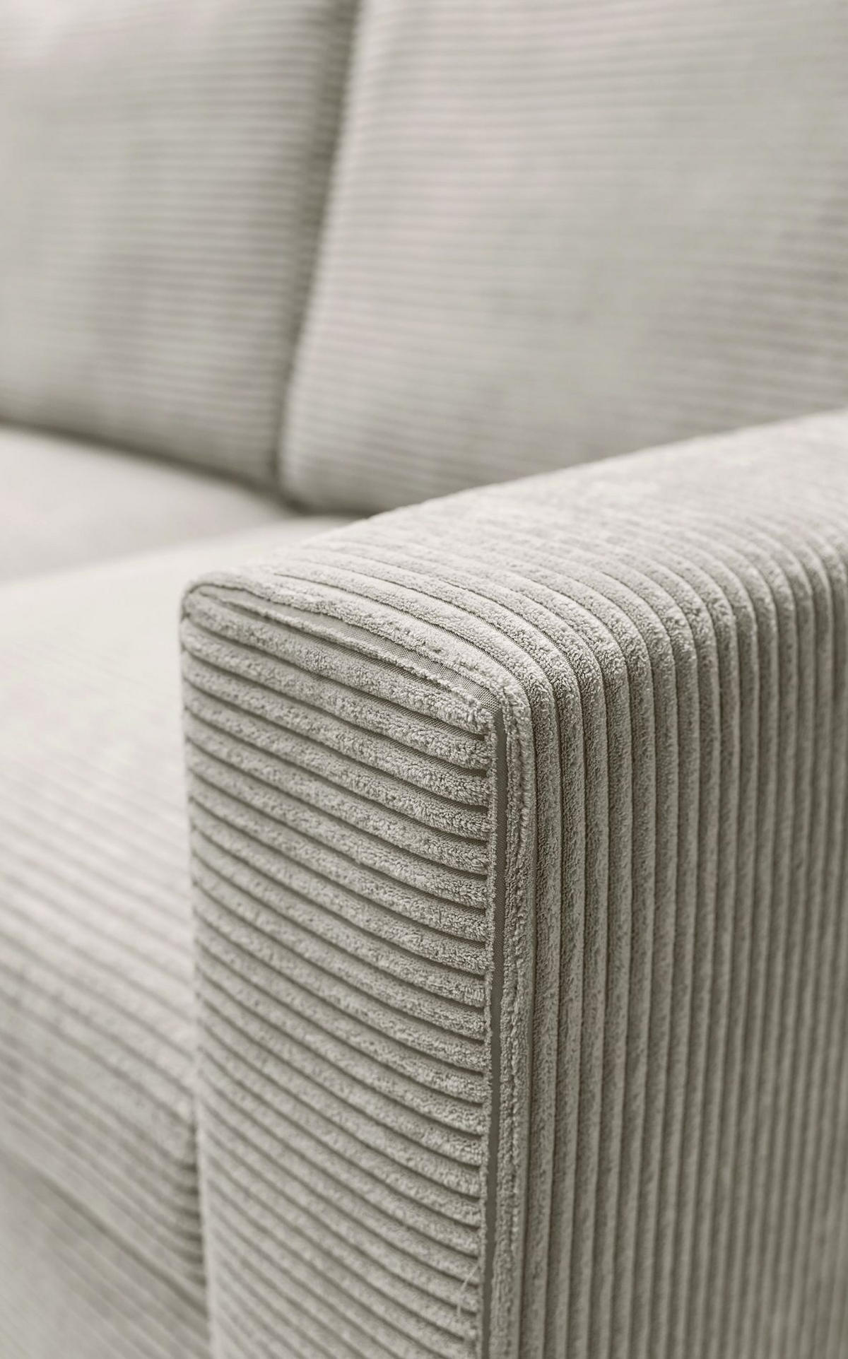 ECKSOFA Nalika Hellbeige mit Cordbezug - Beige/Creme, Holz/Textil (143/230cm) - Selsey