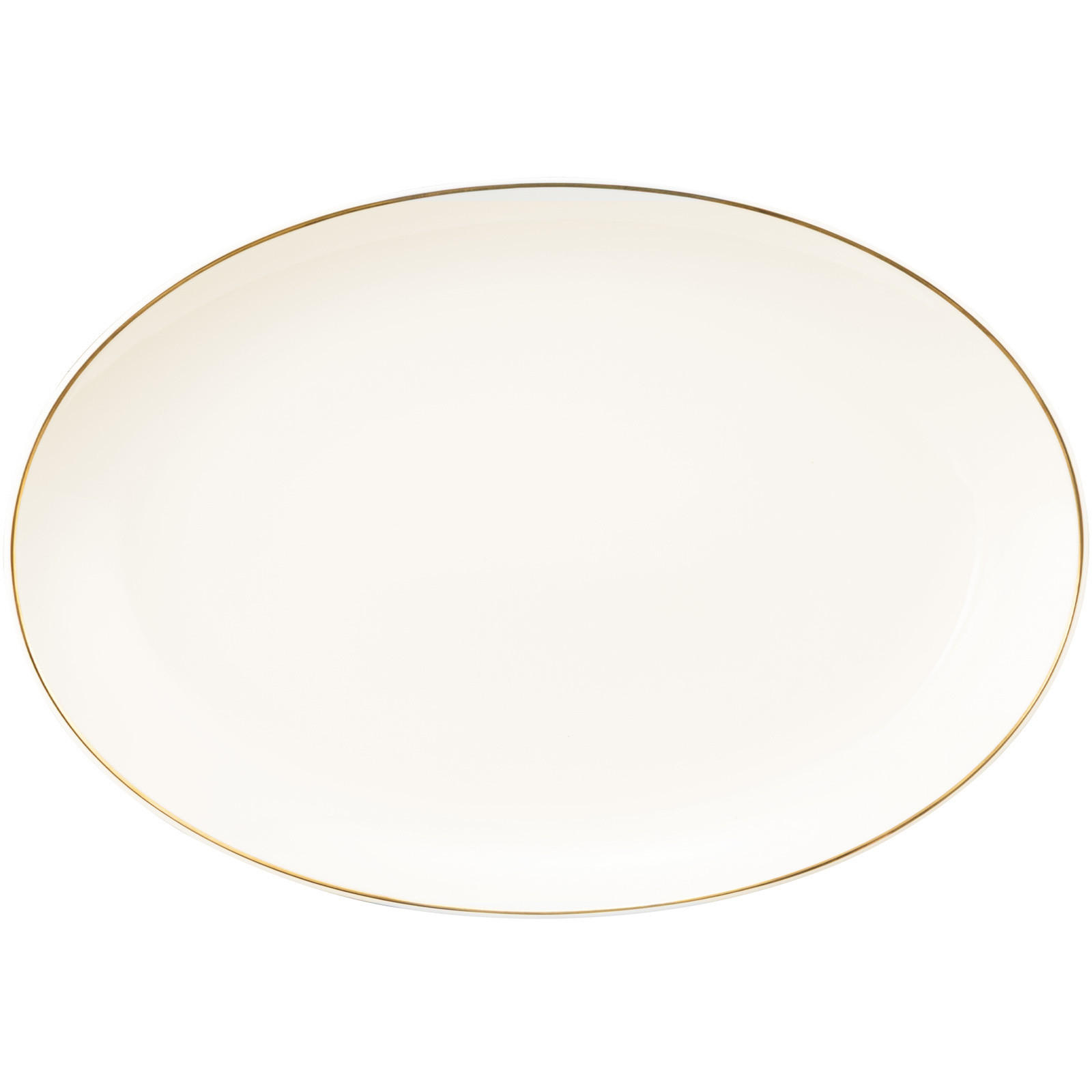 SERVIERPLATTE Savona Goldlinie creme 35,1 x 24,2 cm - Creme, Keramik (24.2/3.1/35.1cm) - Seltmann Weiden
