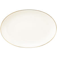 SERVIERPLATTE Savona Goldlinie creme 35,1 x 24,2 cm - Creme, Keramik (24.2/3.1/35.1cm) - Seltmann Weiden