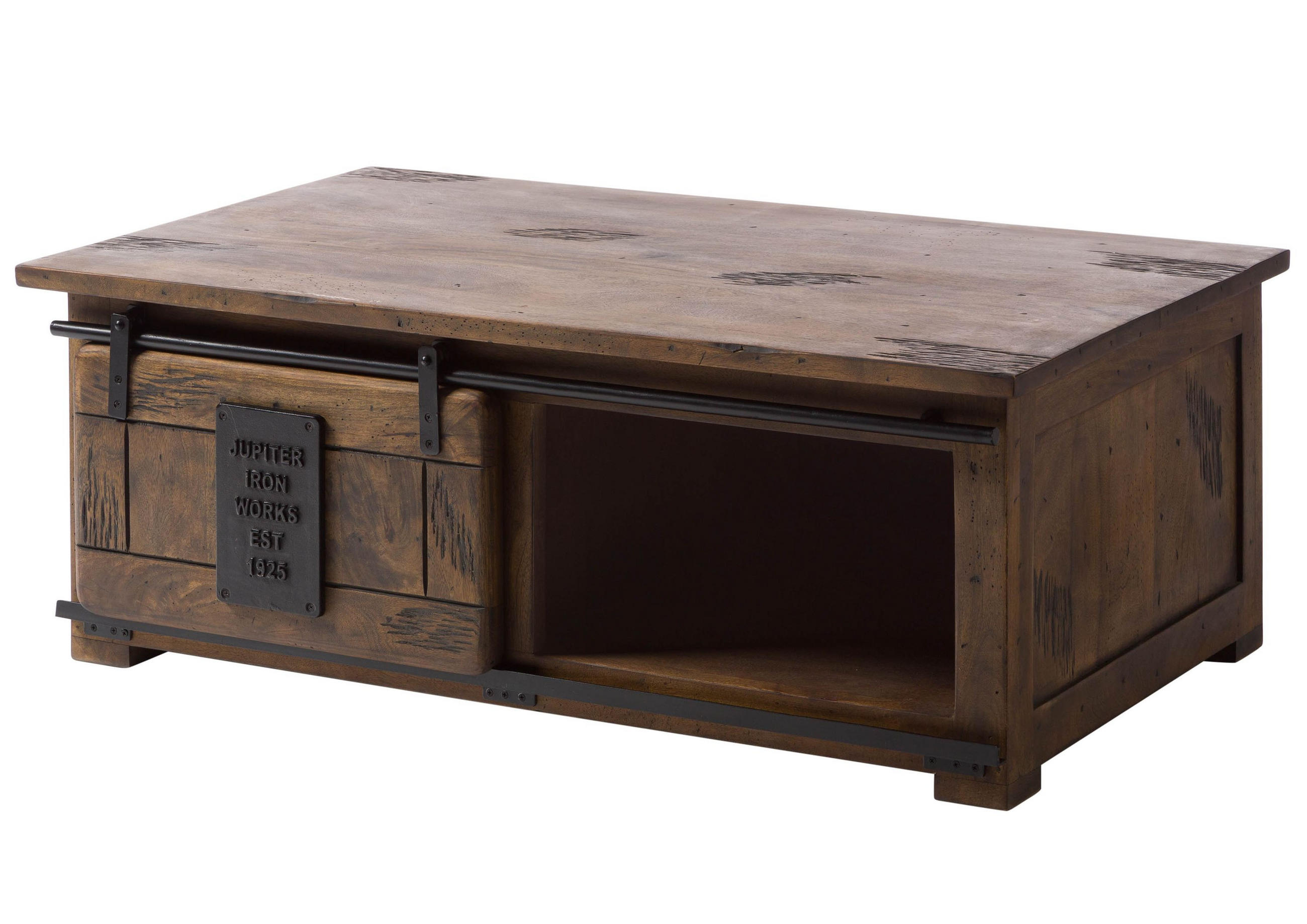 Massivmoebel24 Couchtisch Braun 70x45x120 cm