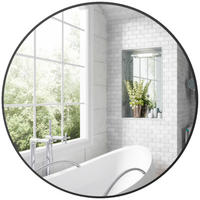 BADEZIMMERSPIEGEL DE-15162 Ø 70 cm Schwarz - Schwarz, Glas (2.5/70/70cm) - ComfortXL