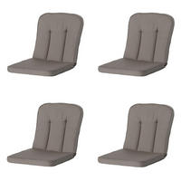 GARTENSTUHLKISSEN Rippe 94/48 cm 4er-Set - Braun, Textil (48/5/94cm) - Madison