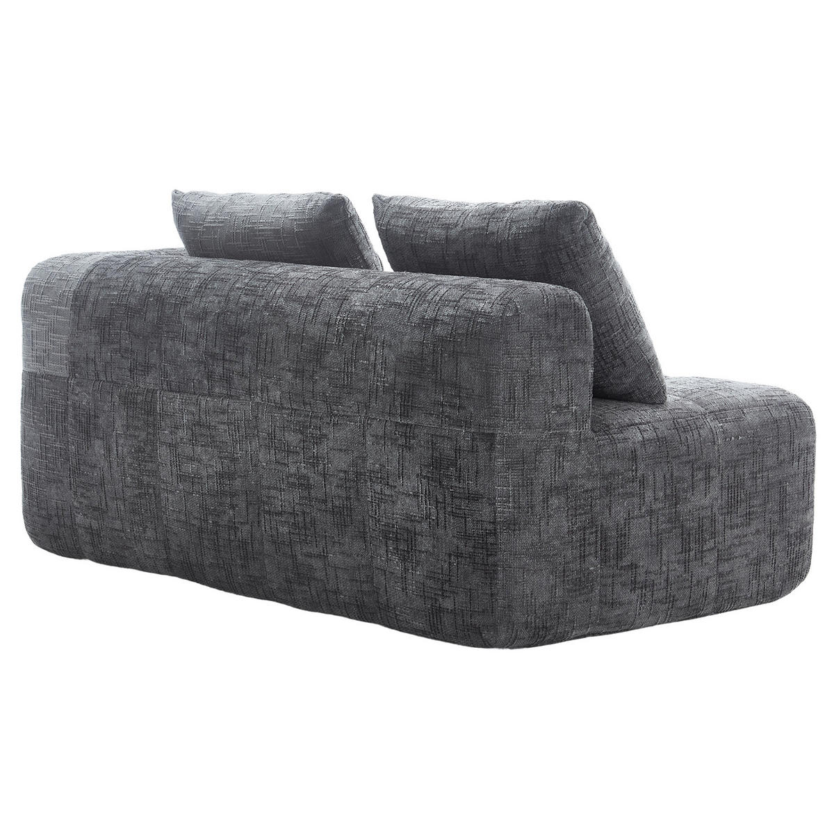2-SITZER 158/90/60 cm Grau aus Chenille mit Seitentaschen - Grau, Textil (90/60/158cm) - OKMYHOME