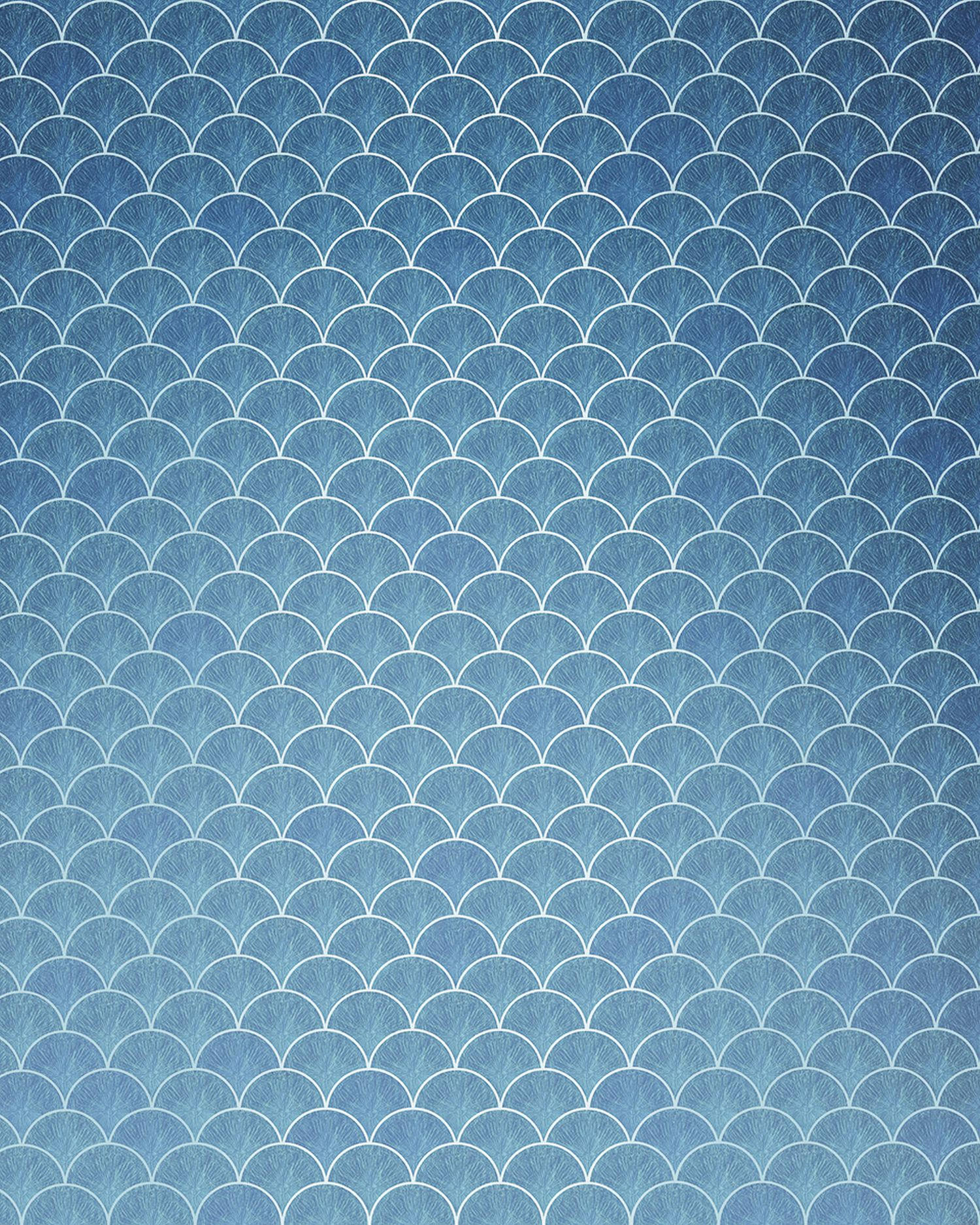 FOTOTAPETE Art Decó Muster 200 x 250 cm - Blau, Papier (200/250cm) - Sanders & Sanders