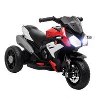 ELEKTRO-KINDERMOTORRAD DE-06138 mit Lichtern und Geräuschen Schwarz/Rot - Rot/Schwarz, Kunststoff/Metall (86/42/52cm) - ComfortXL