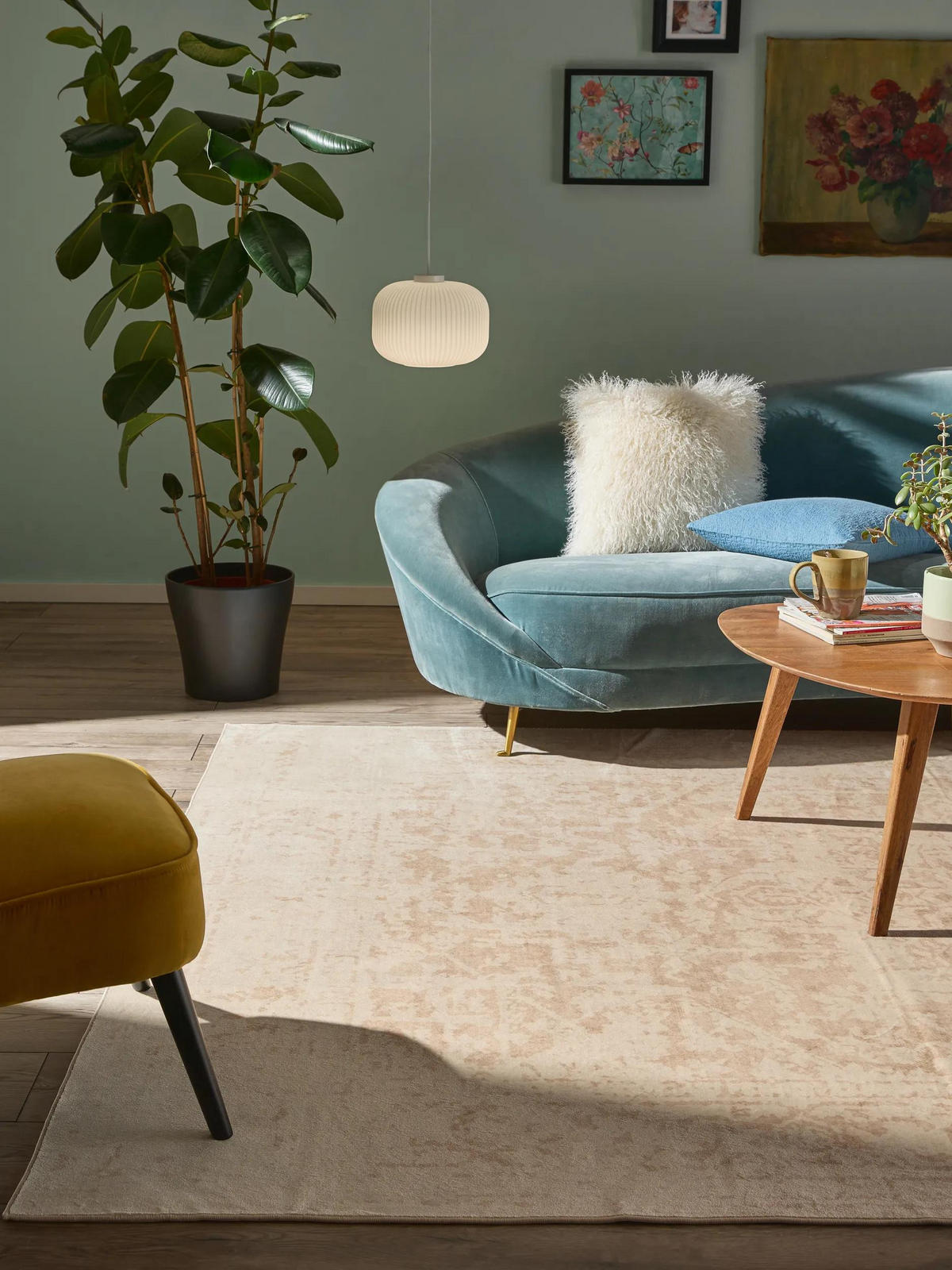 VINTAGE-TEPPICH Miray waschbar 200/300 cm - Beige, Kunststoff (200/300cm) - benuta Nest