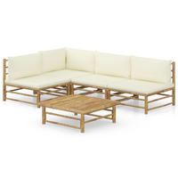 GARTENSET Revelli 5-teilig - Weiß, Naturmaterialien - Nettlife