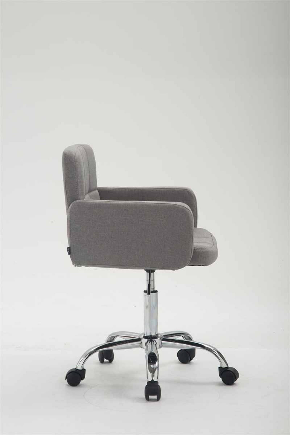 ARBEITSHOCKER Lausanne Stoff grau - Grau, Metall (60/89/52cm) - TPFLiving
