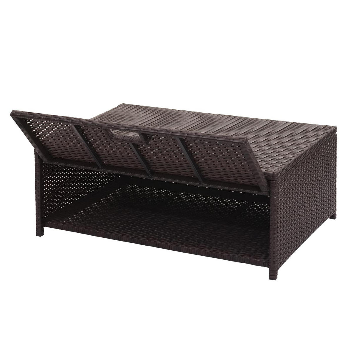 POLY-RATTAN GARNITUR Braun, Beige - Beige/Braun, Kunststoff - MCW