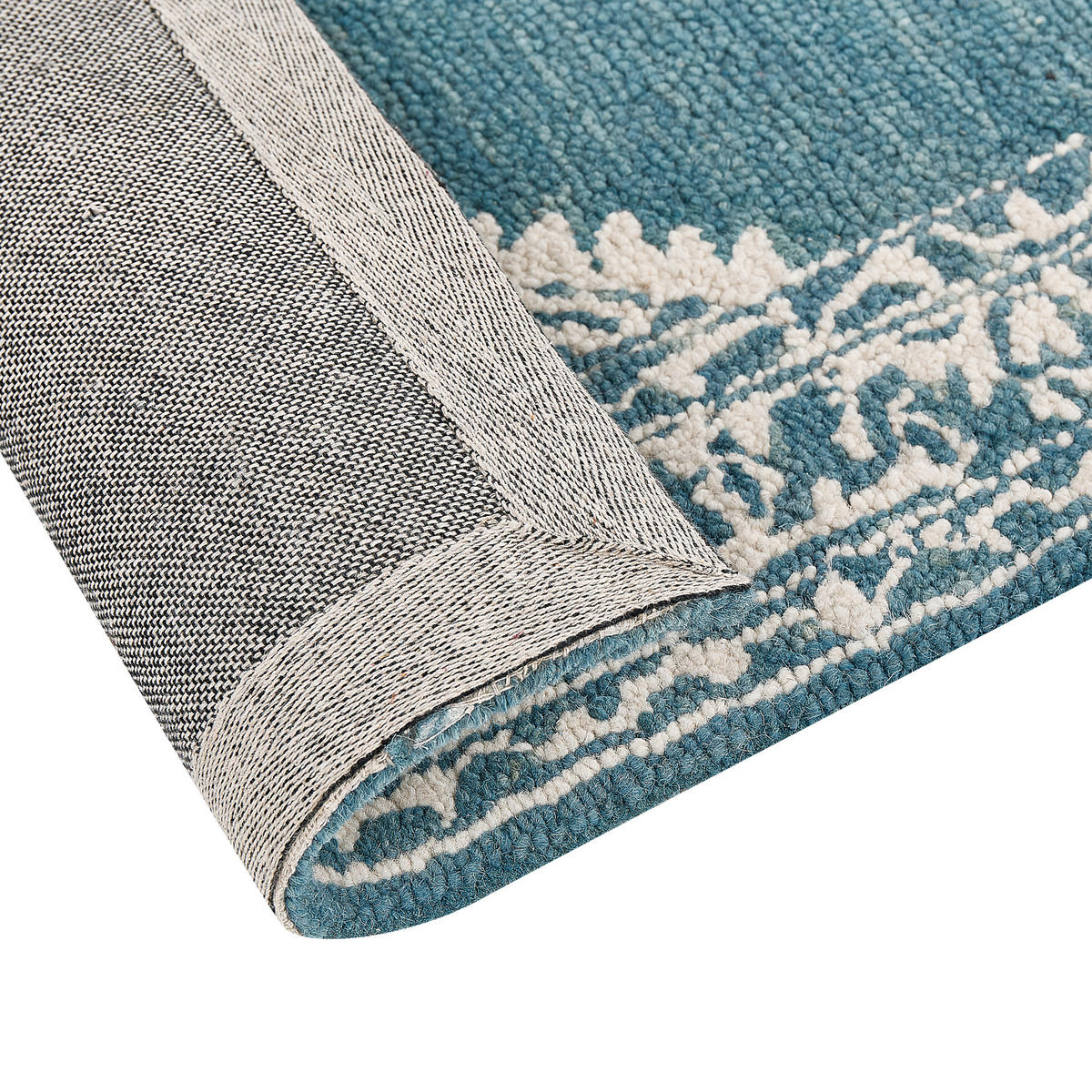 KURZFLOR-TEPPICH Gevas 150/80 cm - Blau, Textil (80/150cm) - Beliani