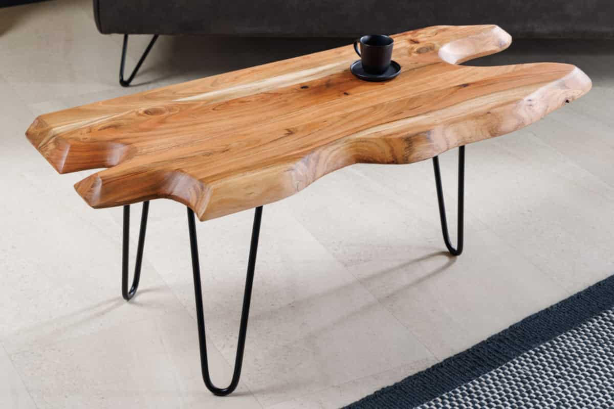 COUCHTISCH WILD Akazie rechteckig Natur 100cm - Braun, Holz/Metall (41/100/40cm) - riess-ambiente