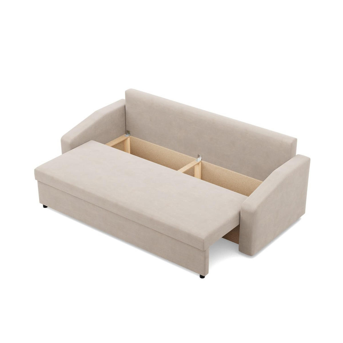 SOFA 3-SITZER MIT SCHLAFFUNKTION NEO, Beige - Beige, Textil (220/85/92cm)
