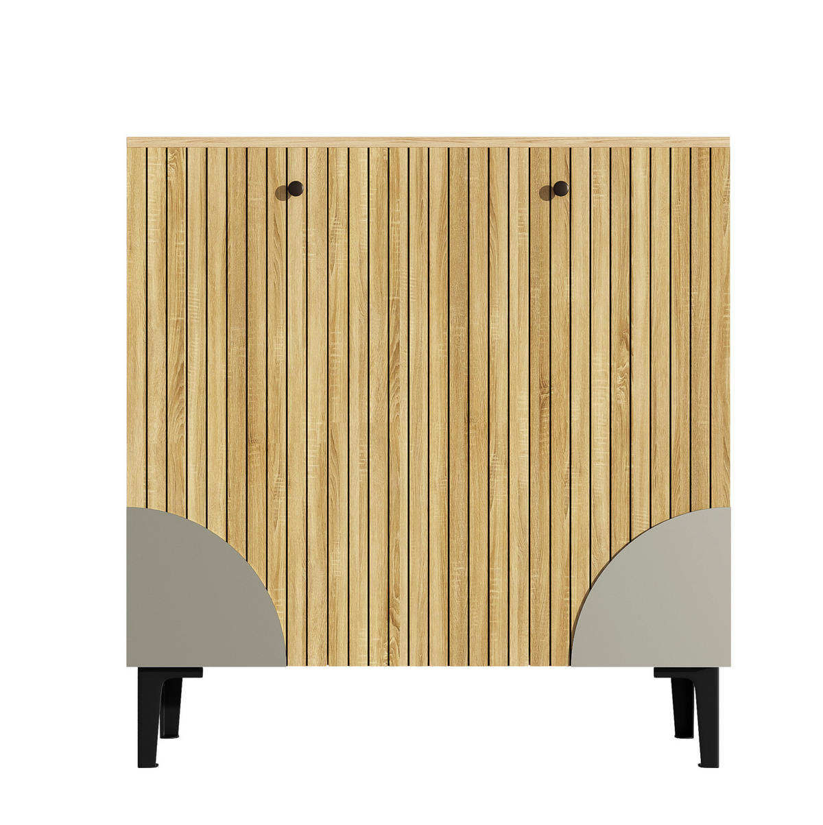 SCHUHSCHRANK 90/32/94 cm in Holzoptik mit 3 Türen und Ablage - Naturfarben, Holzwerkstoff (90/94/32cm) - Flora Grace