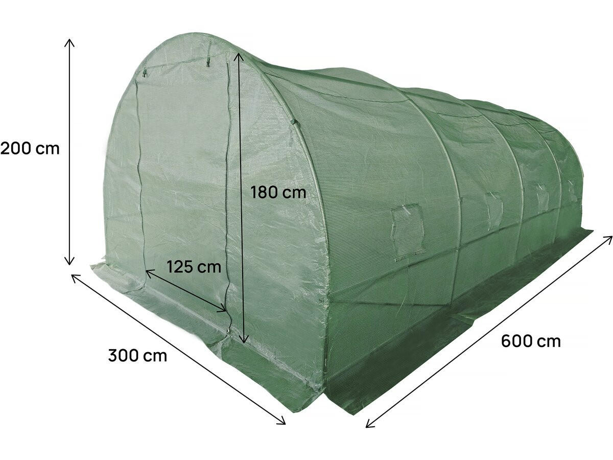 GEWÄCHSHAUSFOLIE lys Grün - Grün, Kunststoff (25/180/125cm) - Habitat Garten