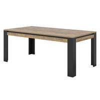 ESSTISCH DAVOR 195 x 100 x 77 cm - Schwarz, Holz (195/100/77cm) - MASSENO