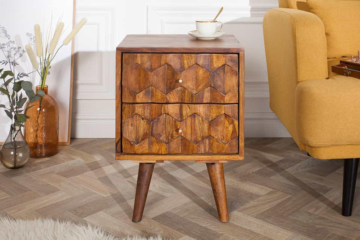 COUCHTISCH MYSTIC LIVING Sheesham rechteckig Natur 40cm - Braun, Holz (35/40/56cm) - riess-ambiente