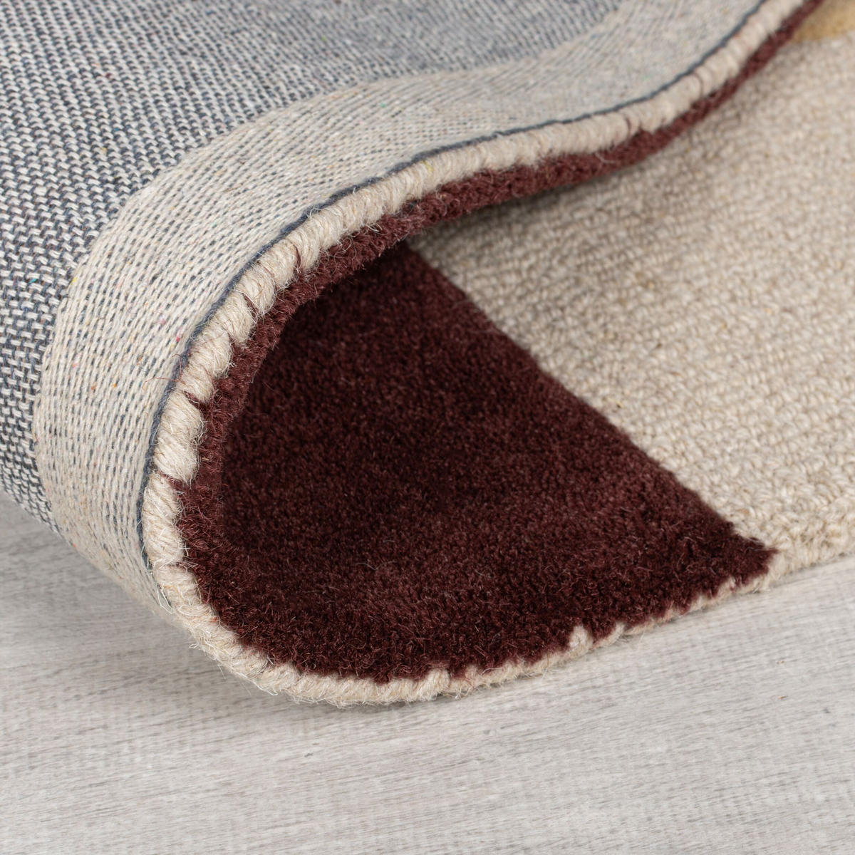 WOLLTEPPICH Abstrakt-Design mit farbakzente AIRE - Multicolor, Textil (120/170cm) - KADIMA DESIGN