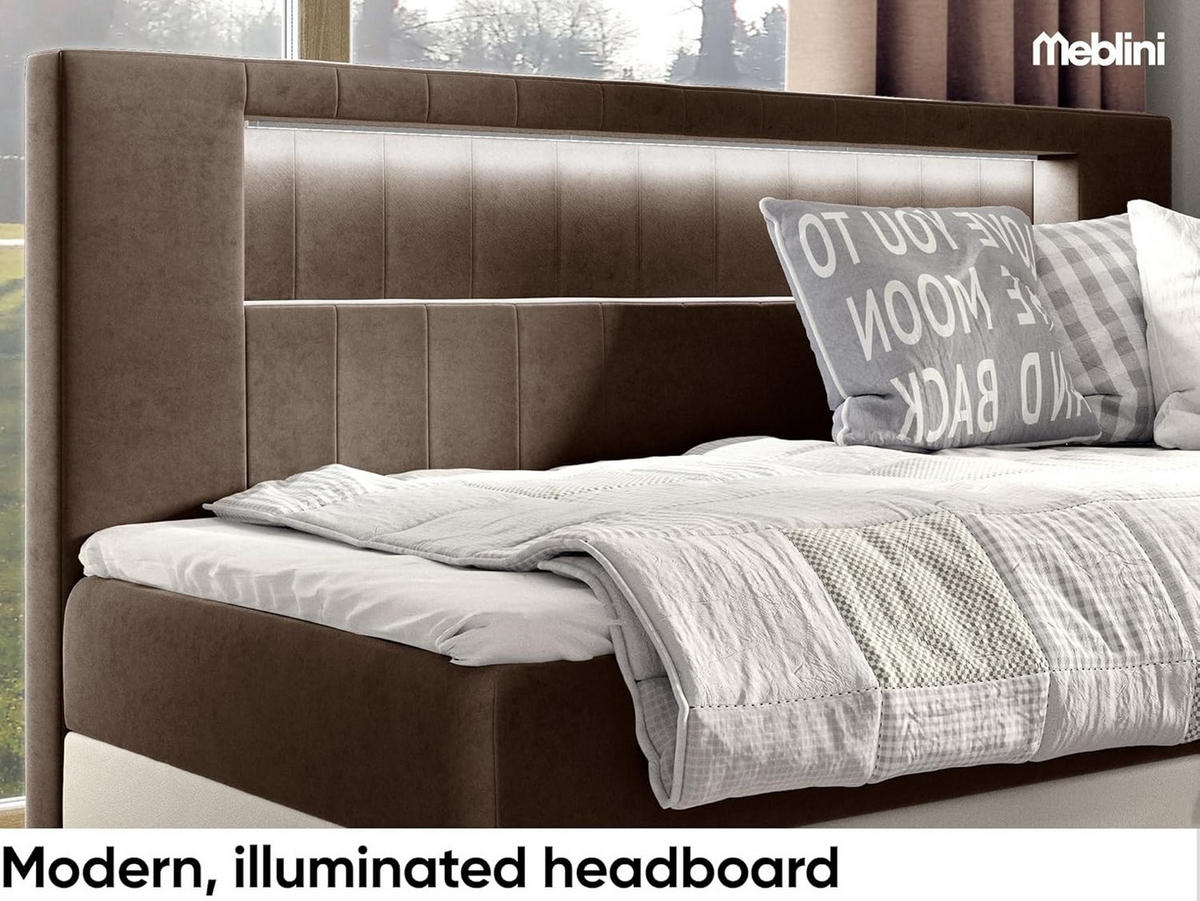 KINDERBETT GARETH 2 - Braun/Weiß, Holzwerkstoff (91/201cm) - Meblini