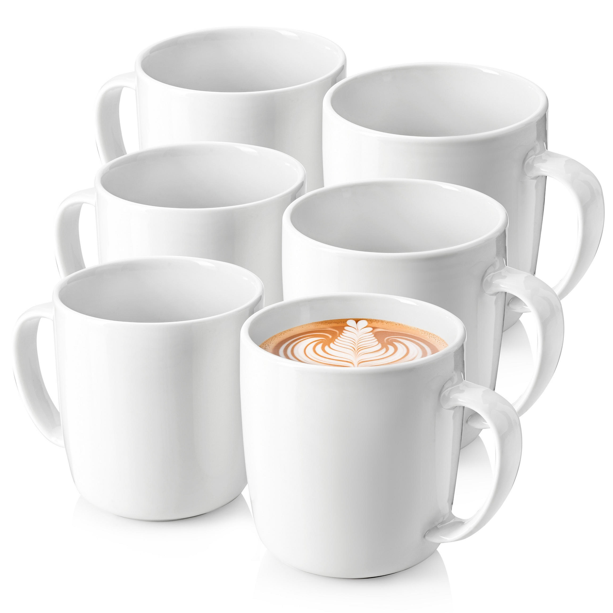 KAFFEEBECHER MARLO - 6 teilig aus Porzellan - Weiß, Keramik (0.35L) - Sänger