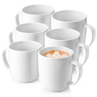 KAFFEEBECHER MARLO - 6 teilig aus Porzellan - Weiß, Keramik (0.35L) - Sänger