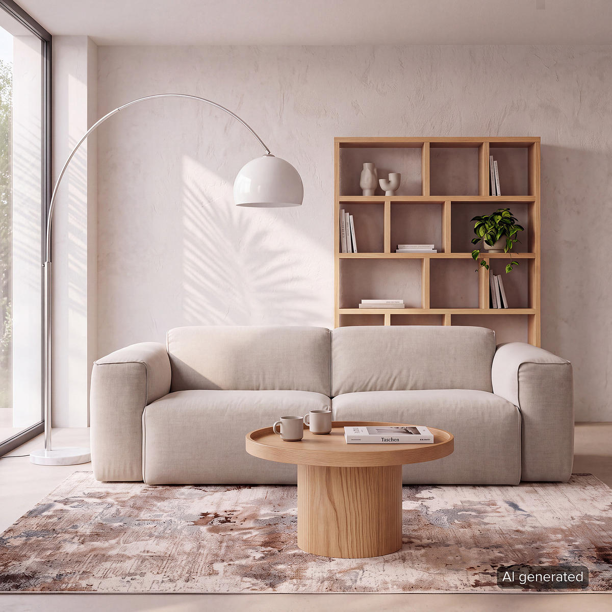 2-SITZER SOFA - Beige/Schwarz, Kunststoff/Textil (220/71/102cm) - home24