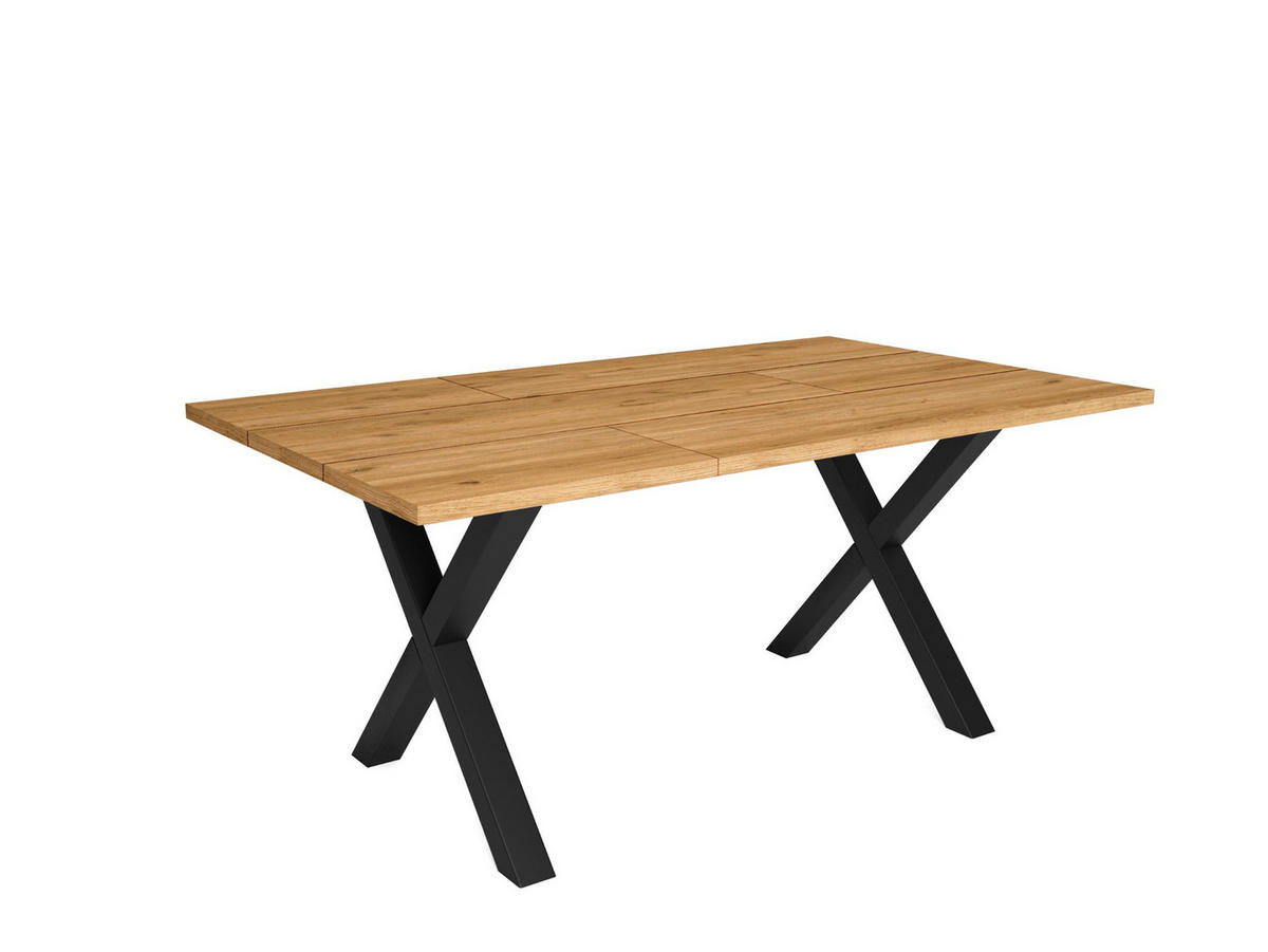 TISCHBEINE X-förmig Schwarz lackiert - 72/9,5/72 cm - Schwarz, Holz (72/71/10cm) - Skraut Home