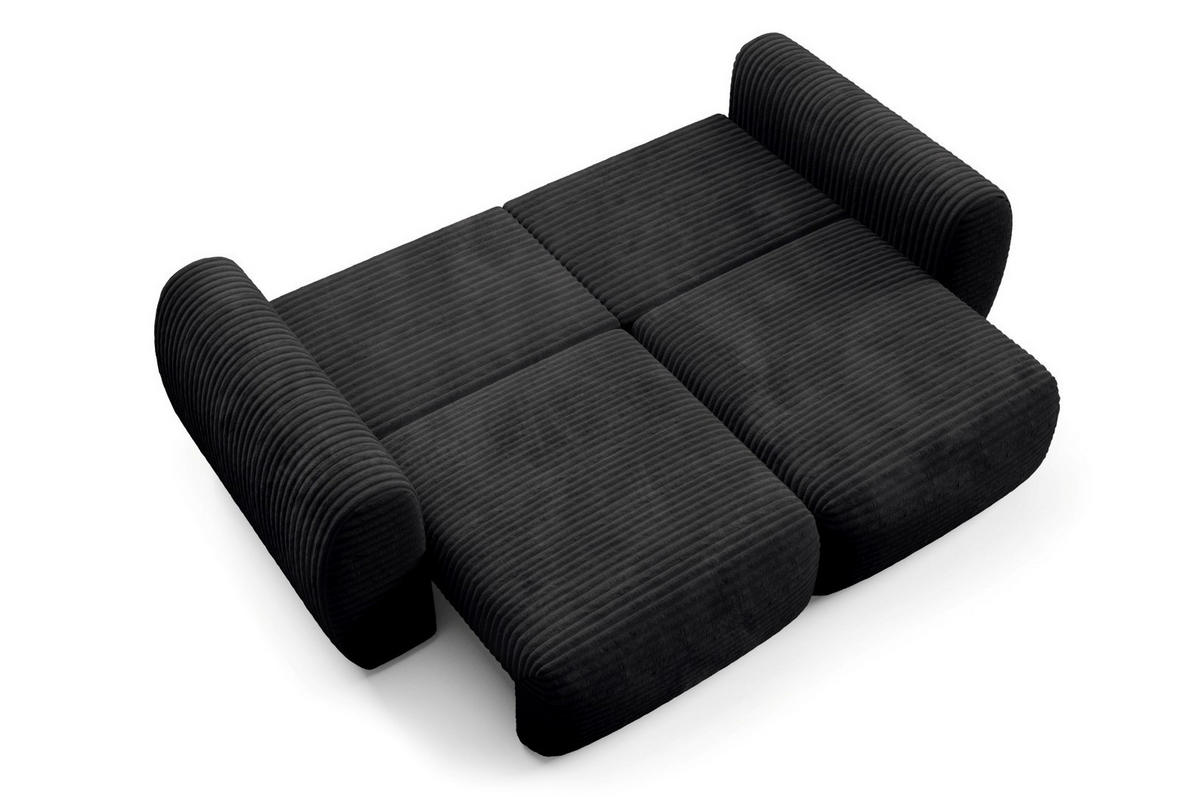 SCHLAFSOFA mit Bettkasten Schwarz - Schwarz, Holz/Holzwerkstoff (266/95/110cm) - Furnisell