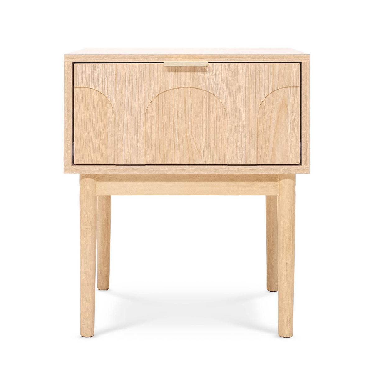 NACHTTISCH 2er-Set Nolan aus Eiche skandinavischen - Beige, Holz (38/55/45cm) - Sicaan