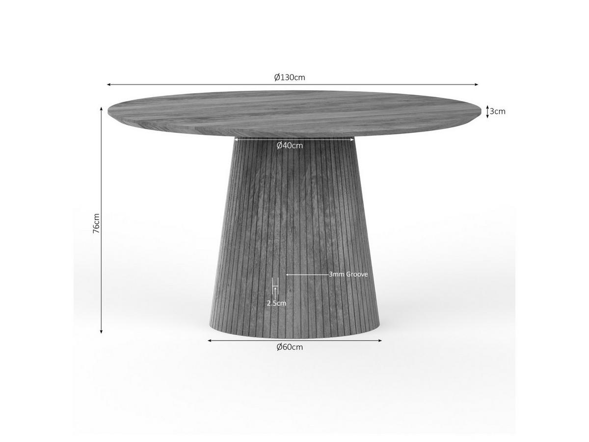ESSTISCH Helena Durchmesser 130 cm Natur - Naturfarben, Holz (130/130/76cm) - Villa Möbel