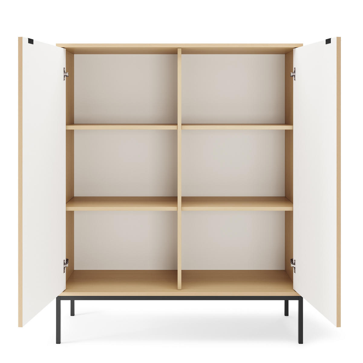 SIDEBOARD STELLARE 104x39x125 cm mit 2 Türen Eichefarben - Braun, Holzwerkstoff (104/125/39cm) - MASSENO