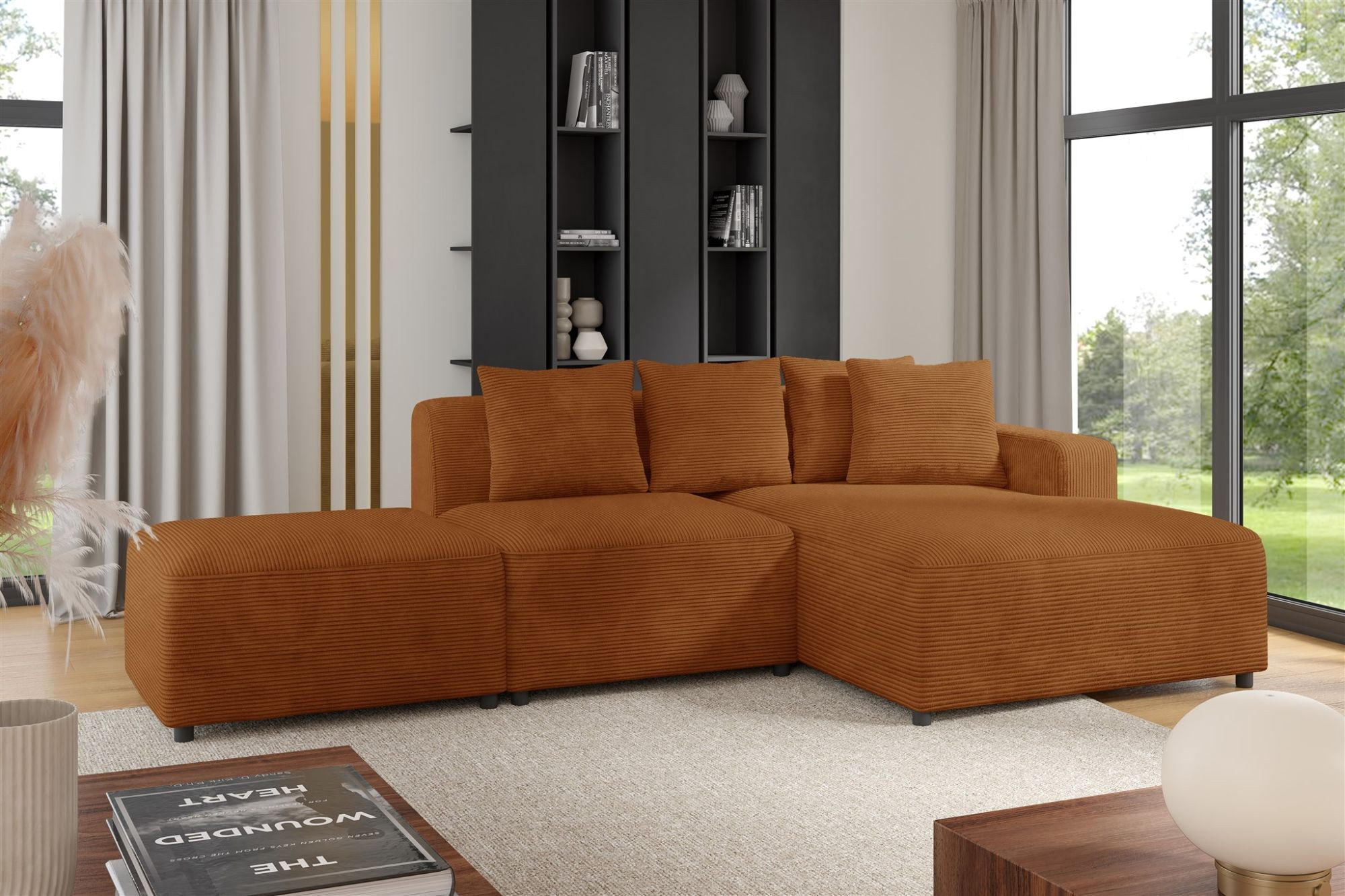 Thumbnail - Fun Möbel Polsterhocker, Rotbraun, Textil, 100x45x91 cm, Wohnzimmer, Hocker, Sitzhocker