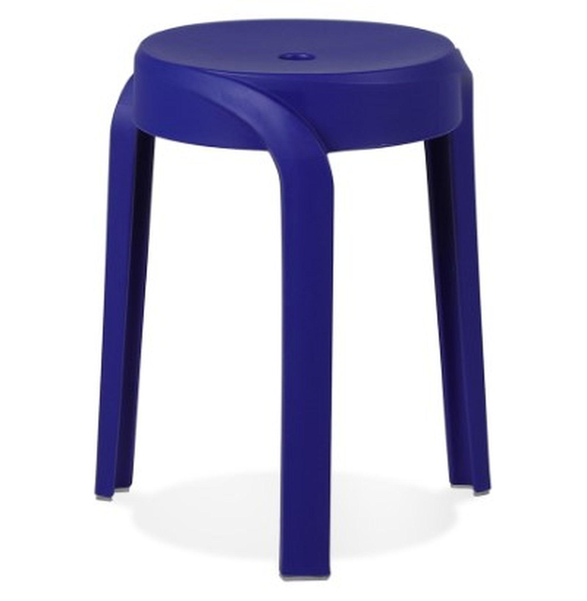 HOCKER POMPA blauer - Blau, Kunststoff (36/45/35cm) - Légia Home