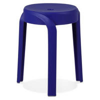 HOCKER POMPA blauer - Blau, Kunststoff (36/45/35cm) - Légia Home