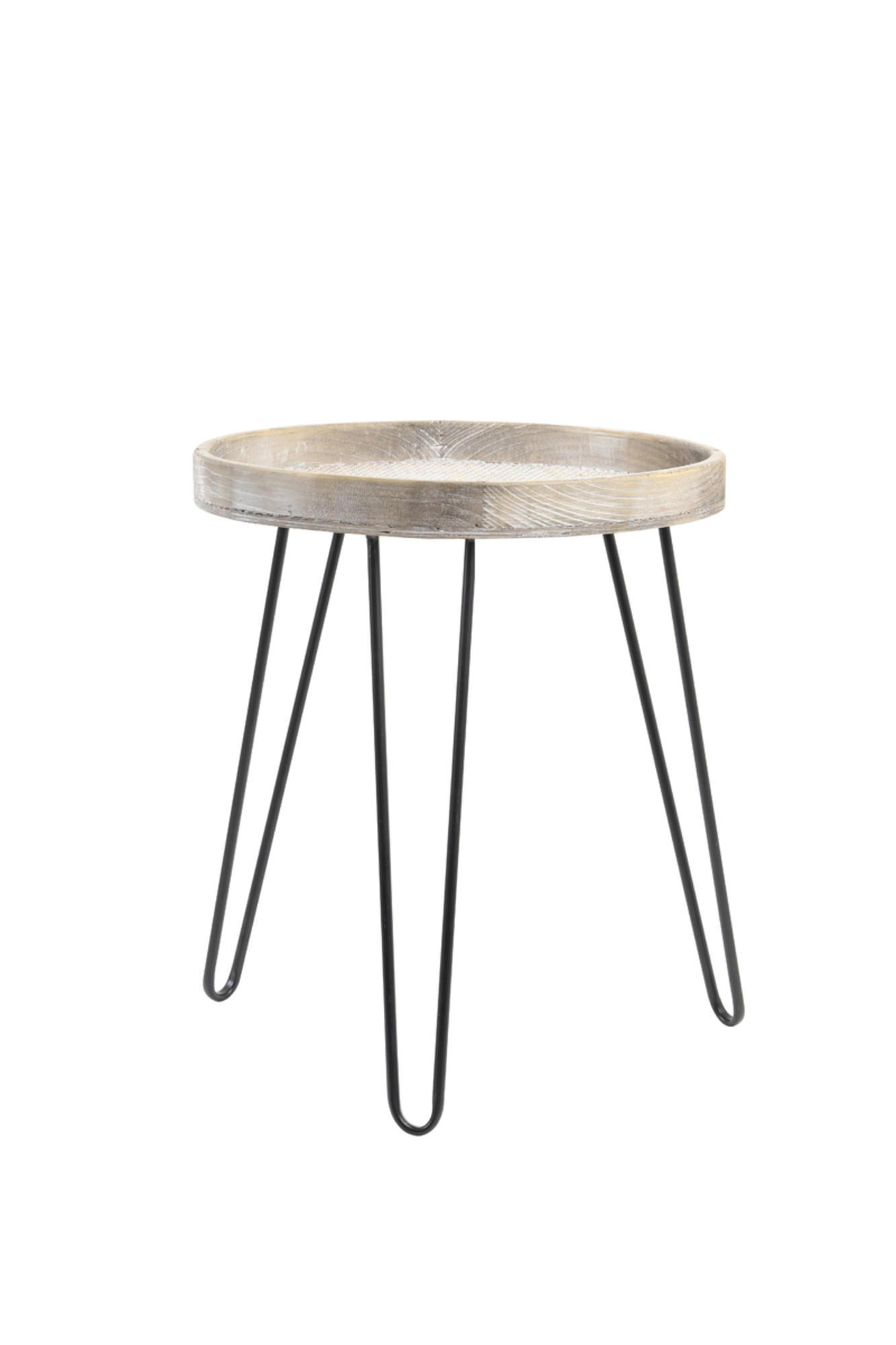 BEISTELLTISCH Kenzie Braun Ø45/52,5cm - Braun, Holz (45/45/52.5cm) - Light & Living