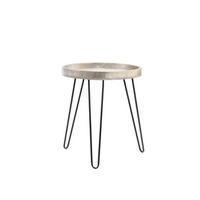 BEISTELLTISCH Kenzie Braun Ø45/52,5cm - Braun, Holz (45/45/52.5cm) - Light & Living