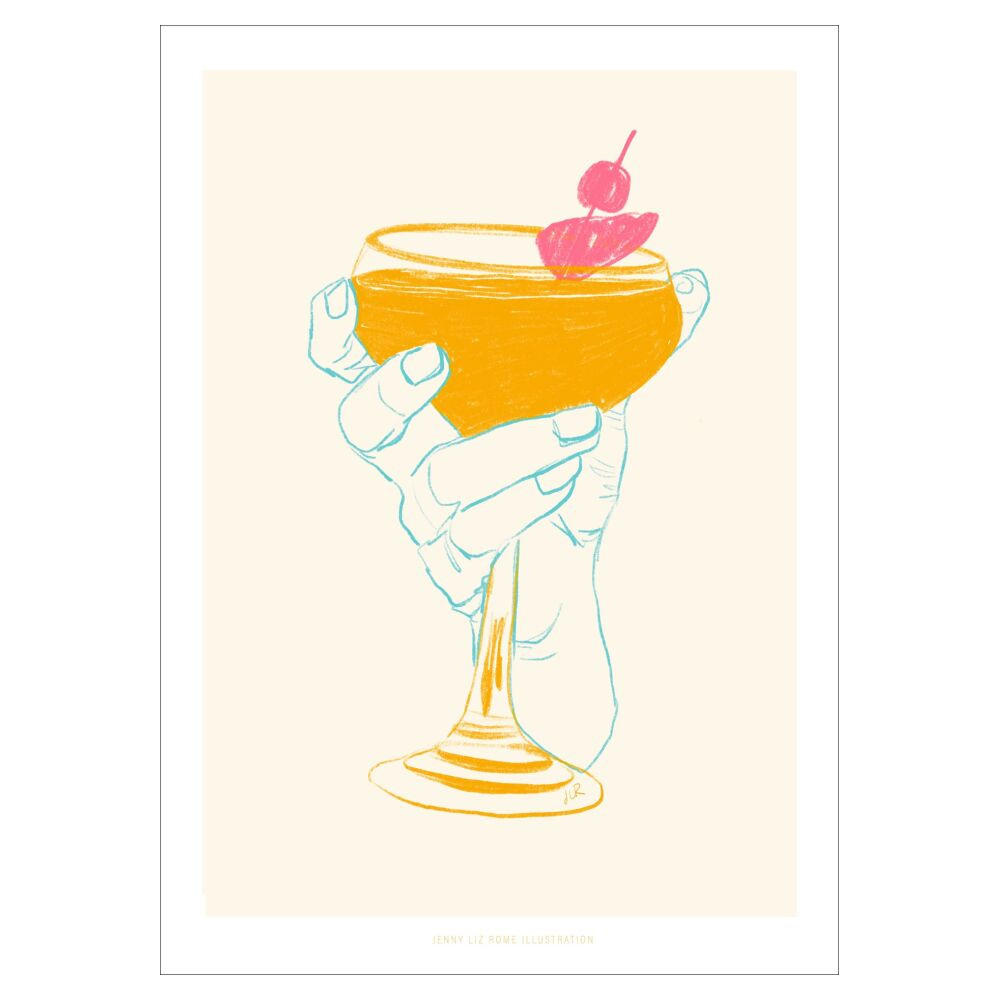 POSTER Jenny Liz Rome - Cocktail 1 - Orange, Papier (70/100/0.1cm) - Poster&Frame