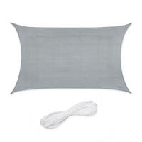SONNENSEGEL - Grau, Kunststoff/Metall (300/200cm) - Relaxdays
