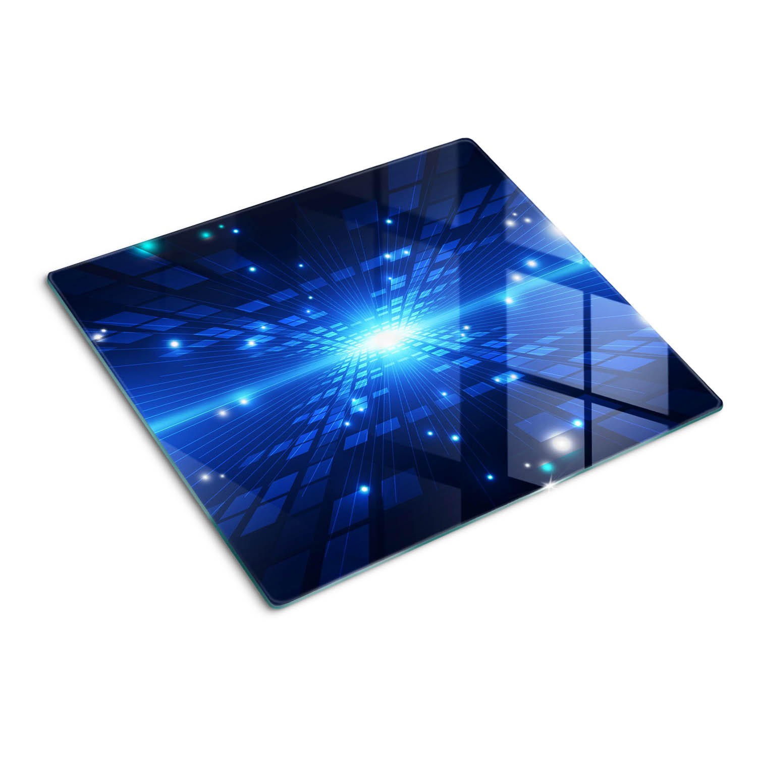GLASPLATTE 60x52 cm Dreidimensional - Blau, Glas (60/0.4/52cm) - TULUP