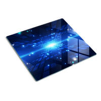 GLASPLATTE 60x52 cm Dreidimensional - Blau, Glas (60/0.4/52cm) - TULUP
