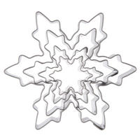 AUSSTECHFORMEN-SET Schneeflocken 4-teilig Silber - Silberfarben, Metall (6/1.5/8.5cm) - Orion 