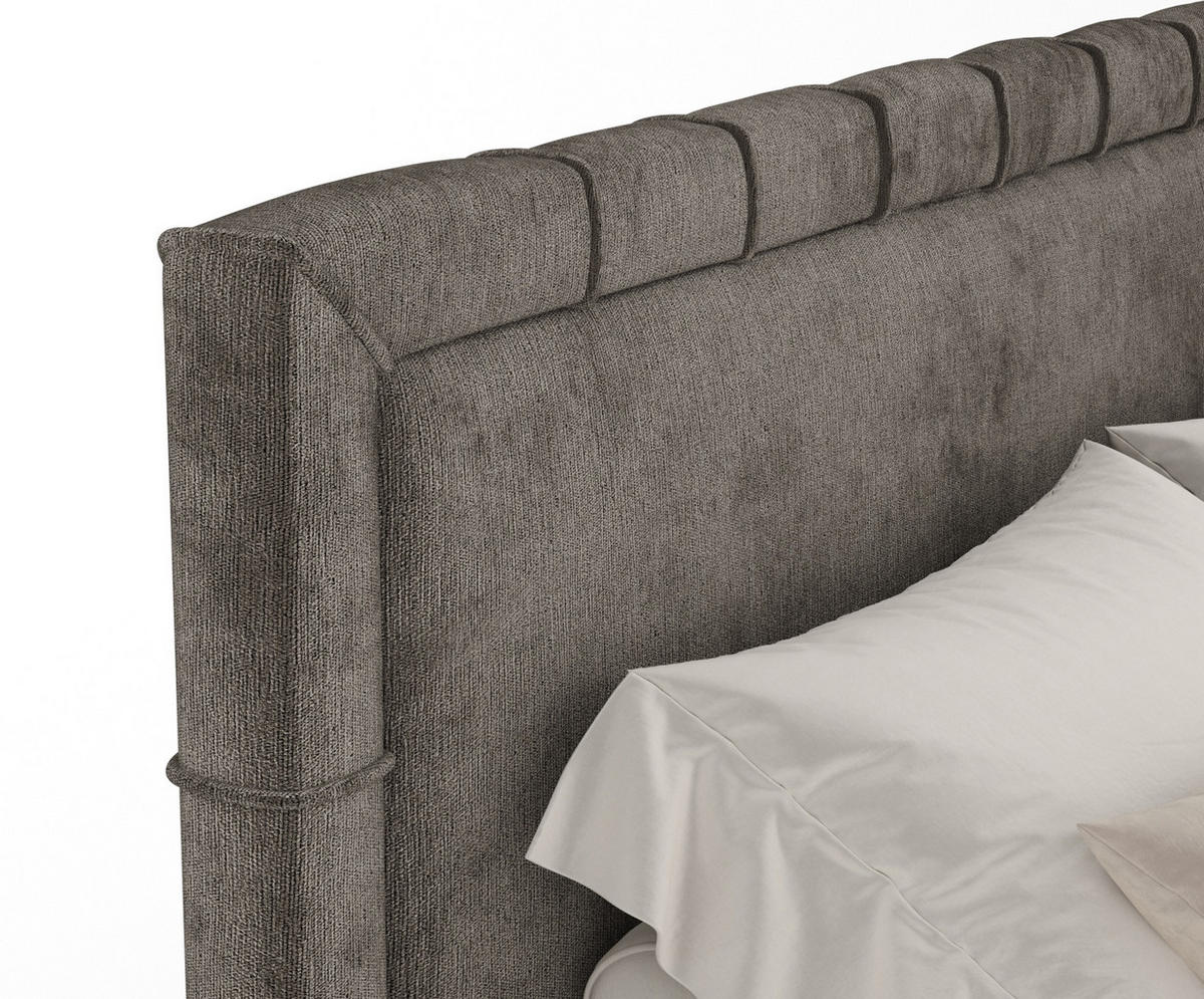 BOXSPRINGBETT Rosabel Dunkebraun 180/200 cm mit Matratze und Topper - Dunkelbraun/Schwarz, Holz/Holzwerkstoff (180/200cm) - Maison de Reve
