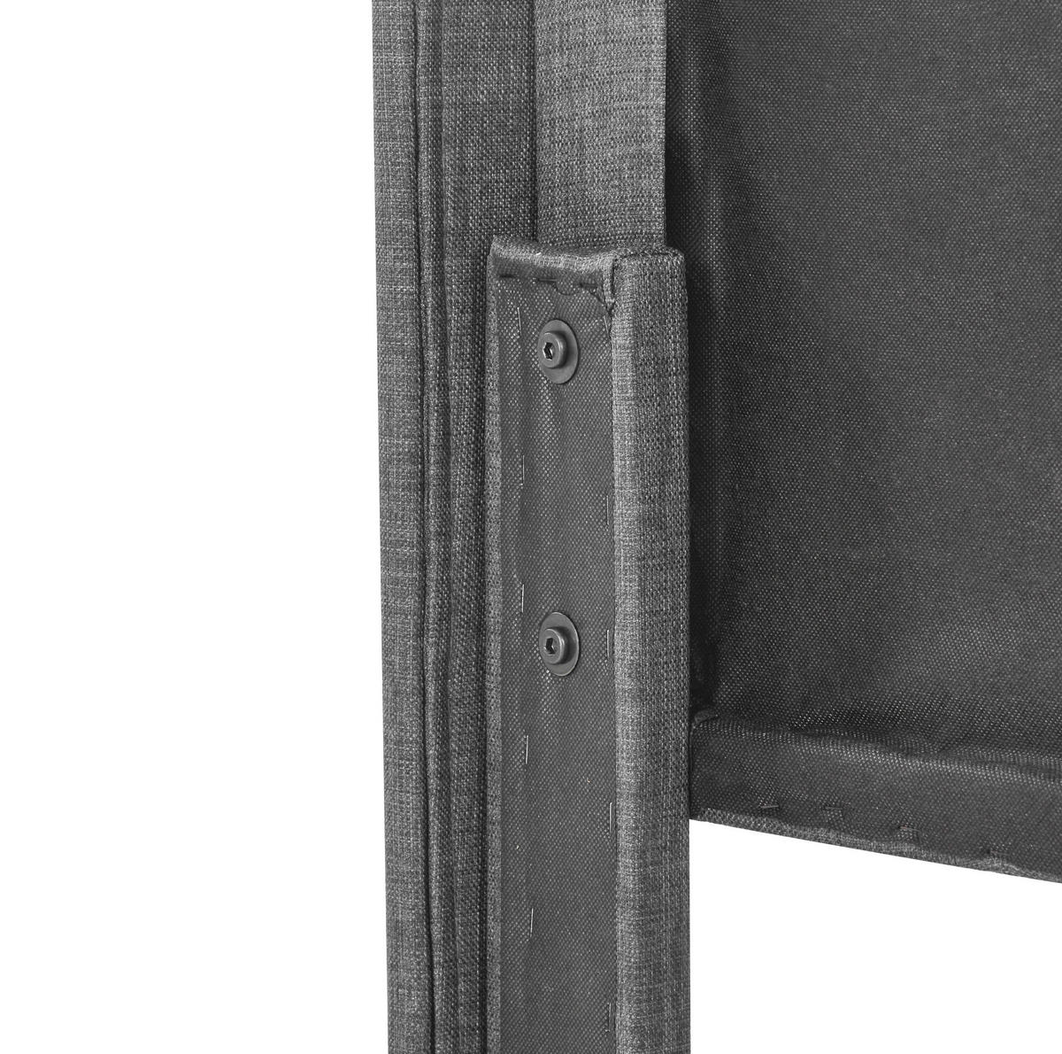 POLSTERBETT 140/200 cm Grau aus Leinen mit Federkernmatratze - Grau, Textil (140/200cm) - OKMYHOME