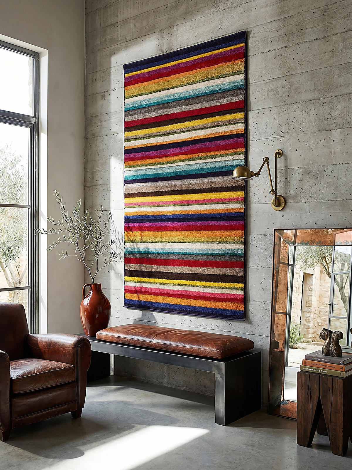 TEPPICH MEON, gestreift, Bunt, 120 x 170 cm - Multicolor, Textil (170/120cm) - KADIMA DESIGN