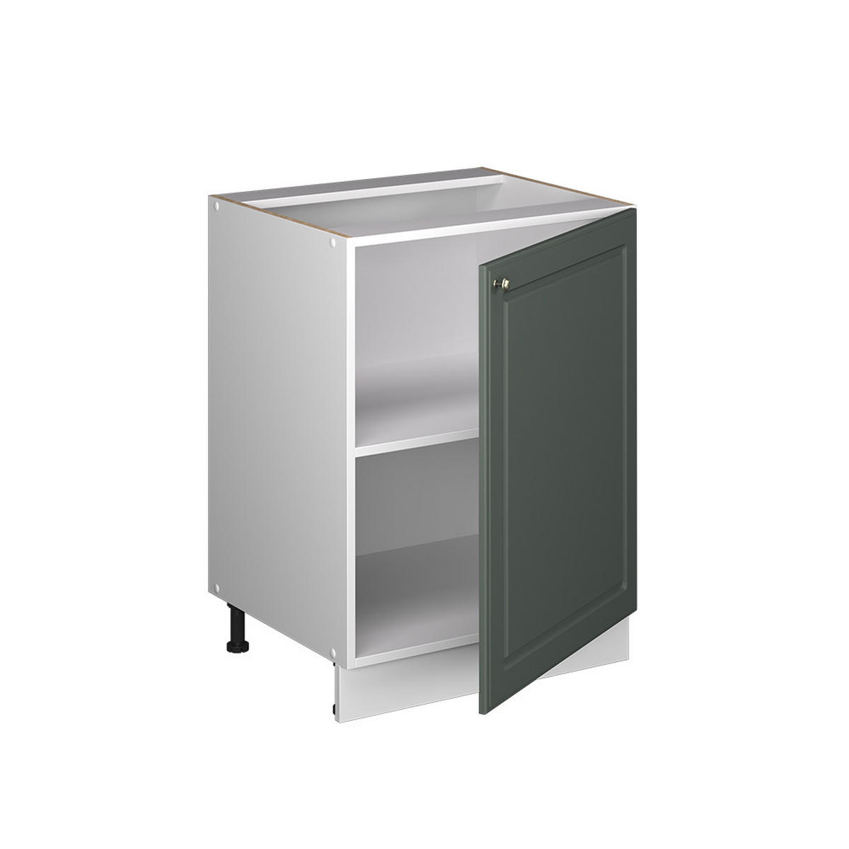 SPODNÍ SKŘÍŇKA KUCHYŇSKÉ LINKY Fame-Line, Zelená zlatá země/Bílá, 60 cm 1 dvířka s pracovní deskou - bílá/zelená barva, kompozitní dřevo (60/82/60cm) - Vicco