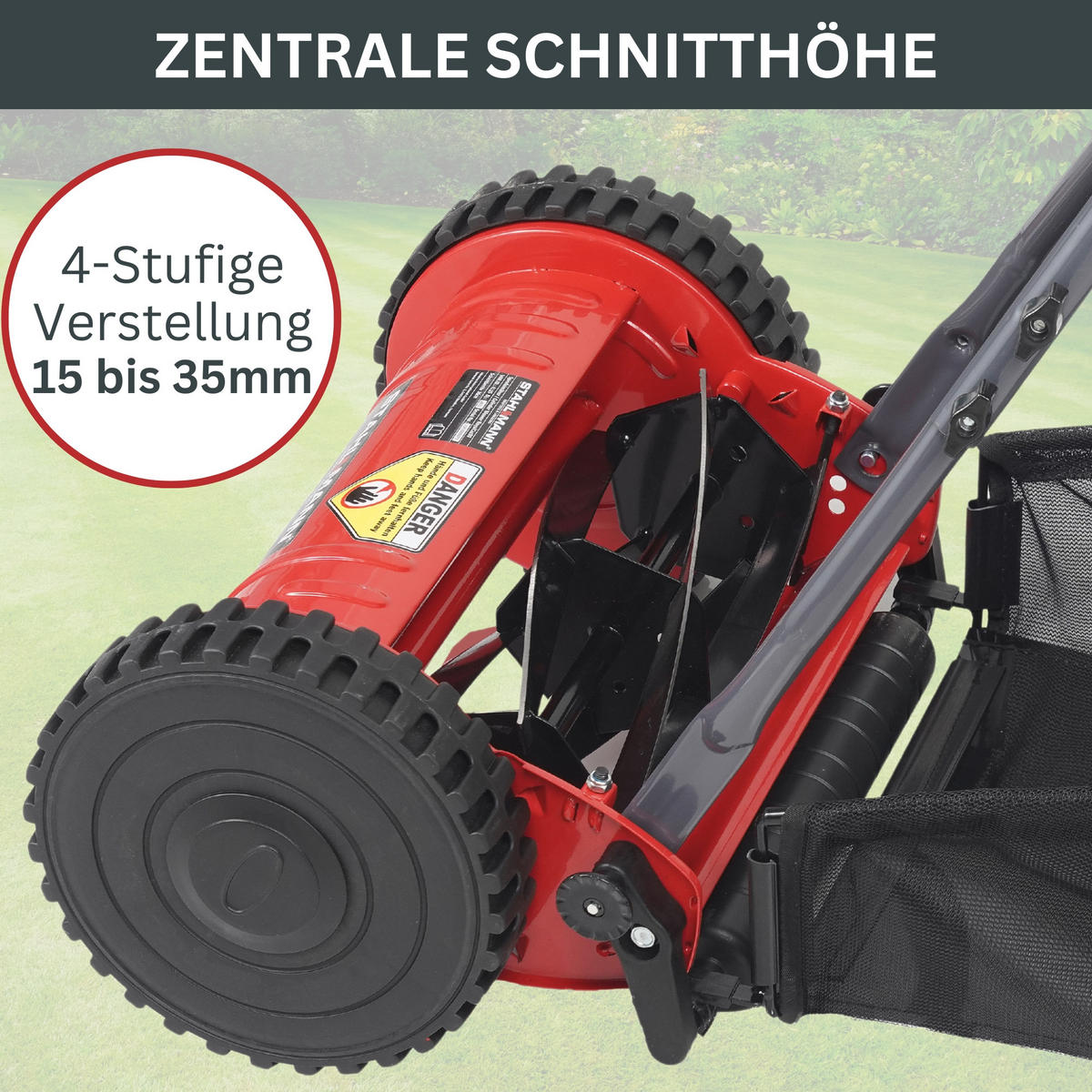 SPINDELMÄHER RoyalCut40, 40cm Breite - Rot, Metall (30/22/50cm) - STAHLMANN