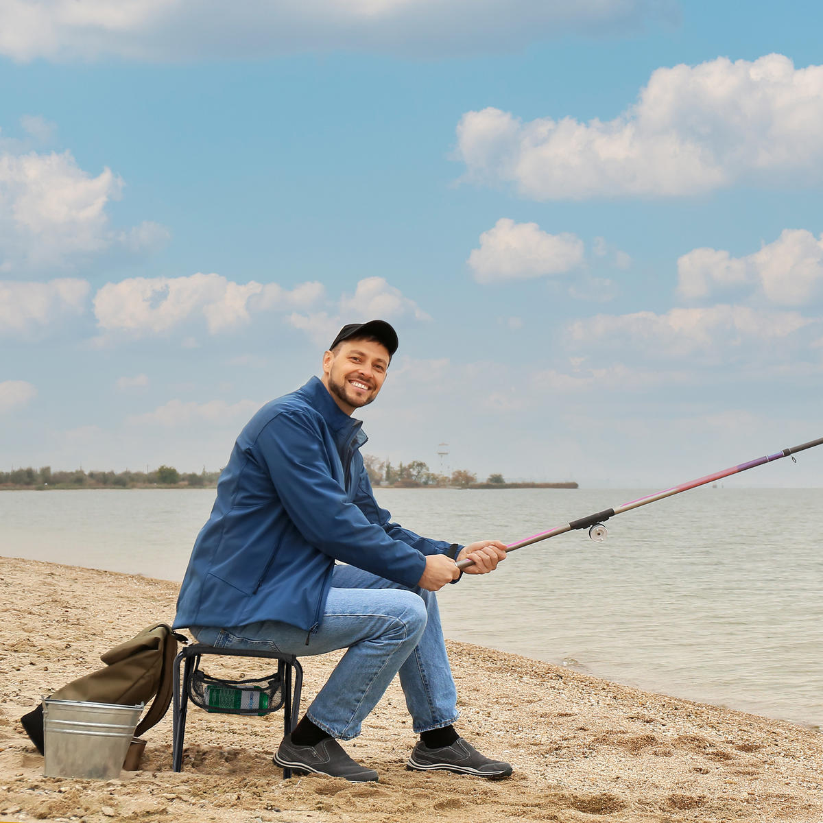 KLAPPHOCKER - Schwarz, Textil/Metall (29/39/35cm) - Relaxdays