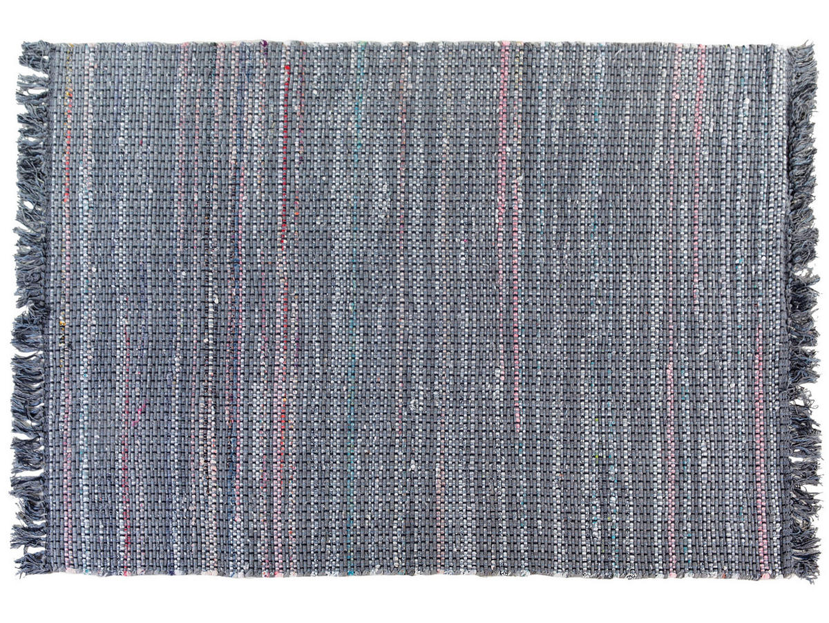 TEPPICH geflochten Besni 200/140 cm - Grau, Textil (140/200cm) - Beliani