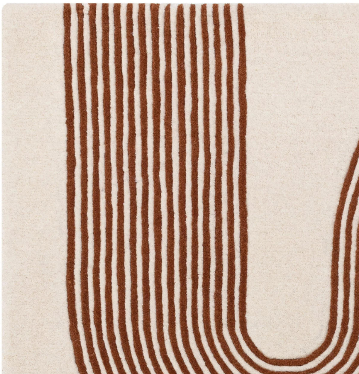 TEPPICH modern handgetuftet Wolle CROOK Rot 160 x 230 cm - Rot, Naturmaterialien (160/230cm) - Novatrend