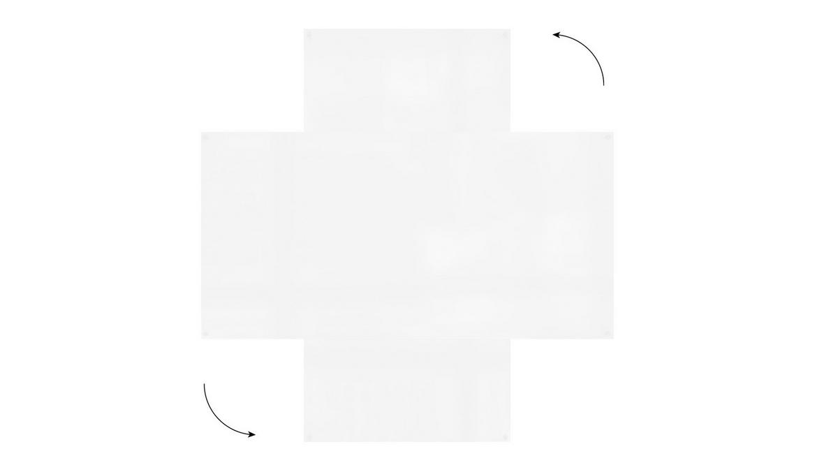 MAGNETPLATTE rahmenloses SLIMboard - Magnetisches trocken abwischbares Whiteboard 120x60 cm - Weiß, Metall (120/60/0.3cm) - ALLboards